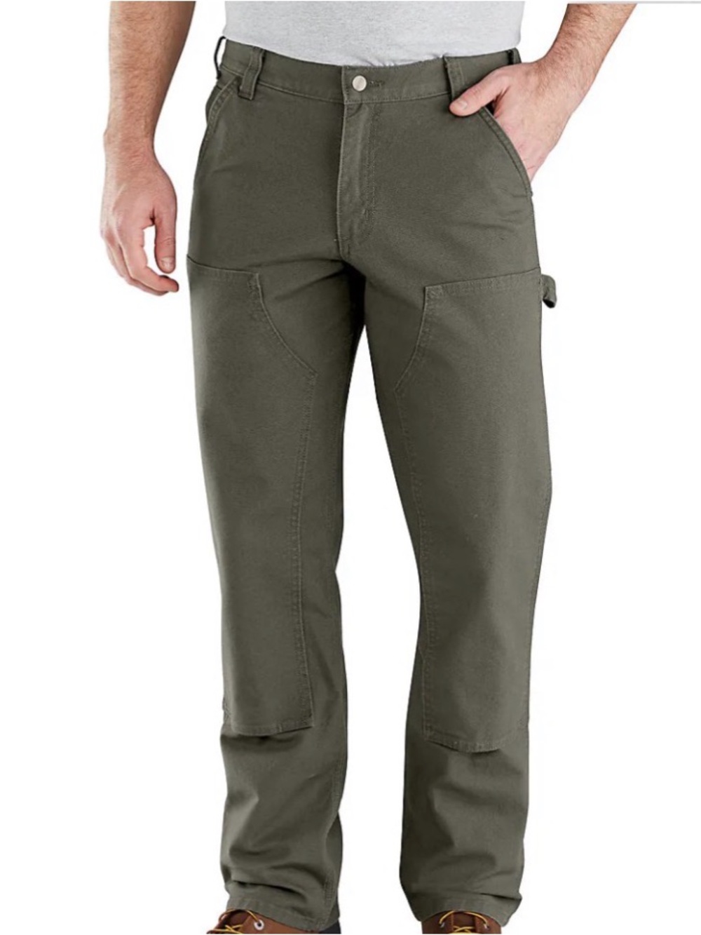 Carhartt Olive Double Knee 33x32 Moss Green